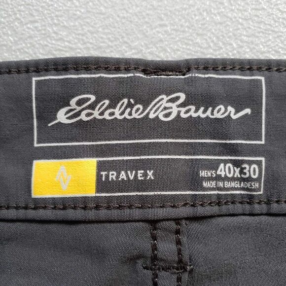 Eddie Bauer Pants Travex Straight Hiking Mens Size 40 X 30 Nylon Stretch Gray - Picture 5 of 9